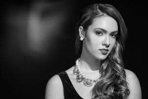 Black and White Hollywood Glamour In Studio