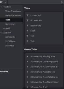 Making Better Videos: Titling Options in Resolve 15 Beta