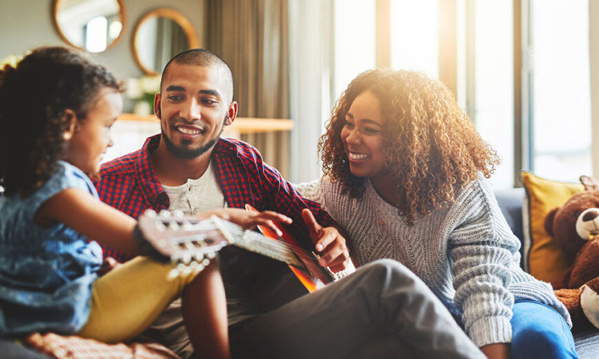Family playing music