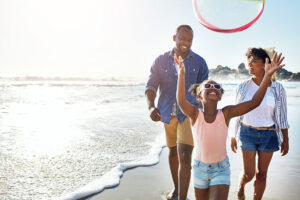 Family on the beach
