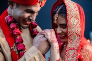 Couple In Cultural Wedding Attire