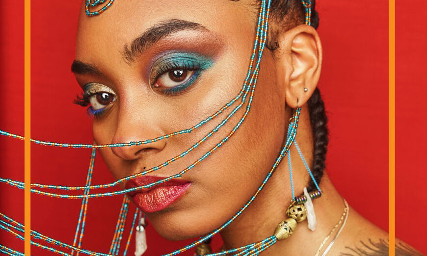 Portrait of a lady with braided hair