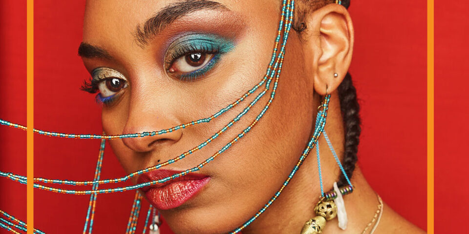 Portrait of a lady with braided hair