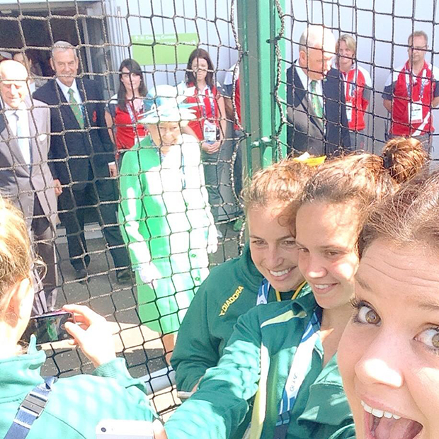 Queen of England Photobomb