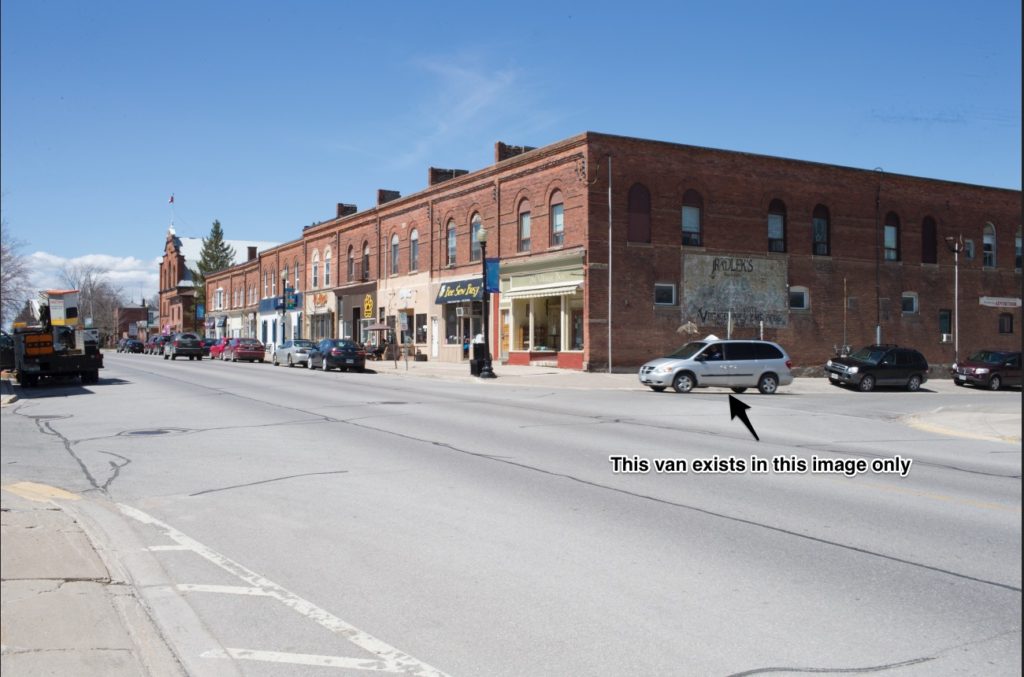 Image 1 shows a unique vehicle present at the time the photo is taken.