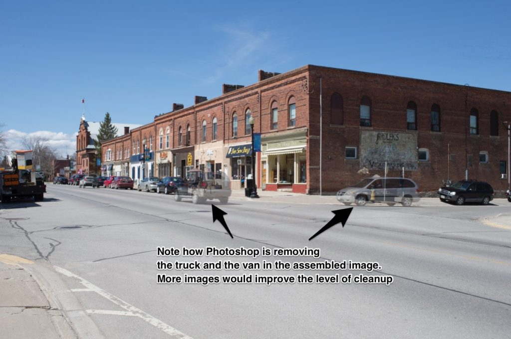 Image 3 shows how the process starts removing elements that are not present in all the images.