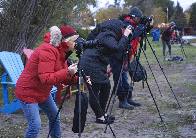 photography students outside with gear